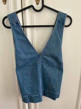 Banana republic denim tank, open back